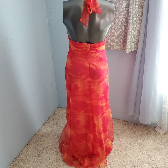 Zum Zum by Niki Livas deep v gown formal maxi C24 - Picture 7 of 8